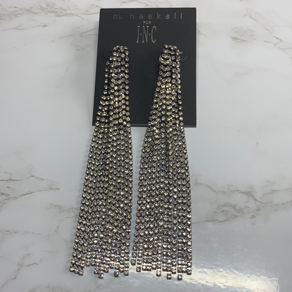M.Haskell for INC long stone earrings